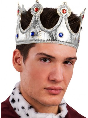 Ne Verelim Size Kral Tacı Gümüş Renk Kumaş Malzeme Yetişkin Boy