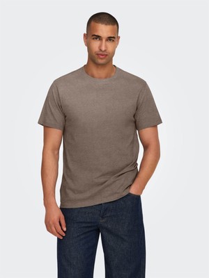Only & Sons Onsmax Kahverengi Erkek T-Shirt 22025208