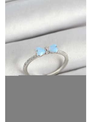 Ne Verelim Size Pirinç Fiyonk Figürlü Zirkon Taşlı Gümüş Renk Ayarlanabilir Kadın Yüzük - TJ-BYK3761