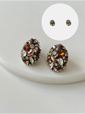 Kadın Çelik Zirkon Tasarım Zr Küpe