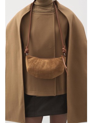 Jolamier Kruvasan Süet Çanta Camel