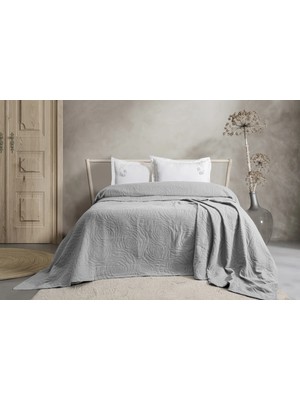 Şaheser Home Collection Agnes Jakarlı Yatak Örtüsü Seti – Çift Kişilik, %100 Pamuk Dokuma