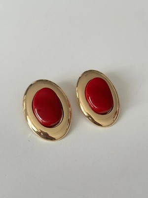 14K Çelik Üzeri Altın Kaplama Yuvarlak Çıkıntılı Küpe