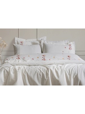 Şaheser Home Collection Amber %100 Pamuk Nakışlı Nevresim Takımı Çift Kişilik
