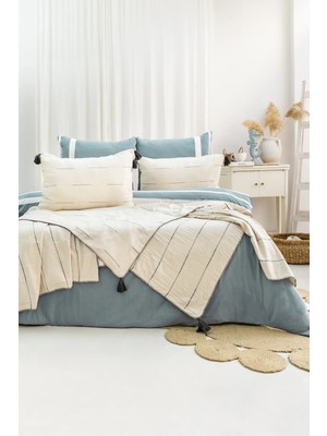 Şaheser Home Collection Eva Çeyiz Seti – Modern Çizgilerle Tasarlanmış %100 Pamuk Jakarlı 6 Parça Yatak Odası Takımı