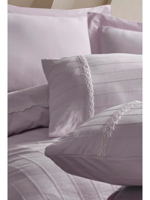 Şaheser Home Collection Jasmin Jakarlı Nevresim Takımı, %100 Pamuk Dantel Detaylı, Jakarlı Dokuma, Pamuklu Nevresim Seti