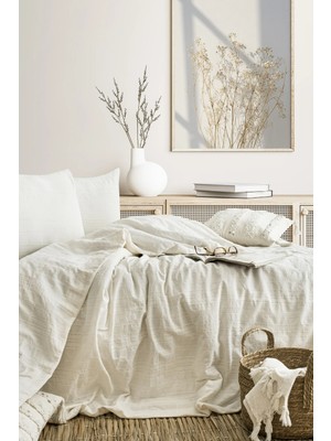 Şaheser Home Collection Salve %100 Pamuklu Çift Kişilik  Jakarlı Nevresim Takımı