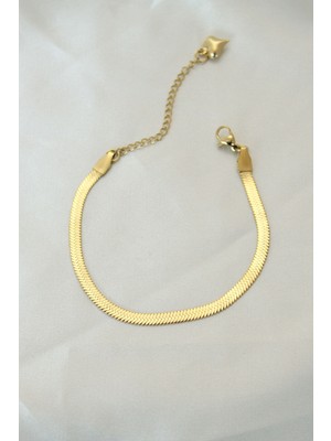 Ne Verelim Size 316L Çelik Gold Renk Italyan Zincirli Bileklik - TJ-BB4103