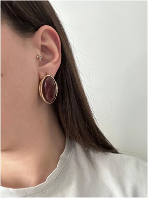 Çelik Kahve Sisi Küpe