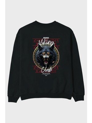 Ankhises Viking Mitolojisi Serisi 27 Arka Baskılı Oversize Sweatshirt Erkek Kadın Unisex