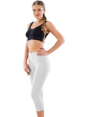 Beruflic Beyaz Mı Angel 7300 Battal Kapri Tayt