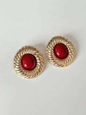 Çelik Bordo Dora Küpe