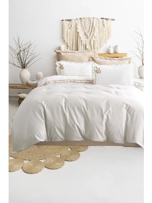 Şaheser Home Collection Nova Nakışlı Nevresim Takımı %100 Pamuklu Doğal Yaprak Desenli