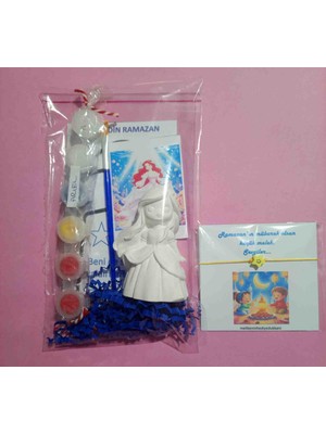 Deniz Kızı Prenses Taş Boyama ve Bileklik Ramazan Çocuk Hediyelik