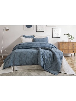 Şaheser Home Collection Astrid Jakarlı Nevresim Takımı %100 Pamuk Çift Kişilik Geometrik Dokuma Nevresim Seti