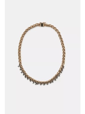 Zr Tasarım Zirkon Taşlı Zincir Kolye