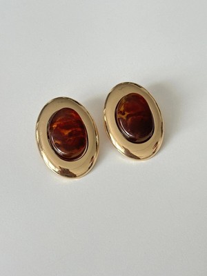 14K Çelik Üzeri Altın Kaplama Yuvarlak Çıkıntılı Küpe
