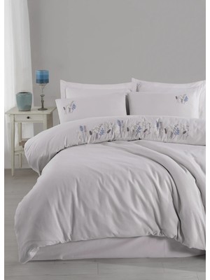 Şaheser Home Collection Nilda Nakışlı Nevresim Takımı, %100 Pamuklu, 6'lı Çift Kişilik Set (200X220 NEVRESIM,240X260 Çarşaf)