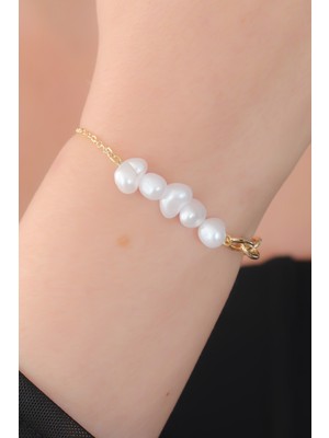 Ne Verelim Size Gold Renk Inci Boncuk Model Kadın Bileklik - TJ-BB5129