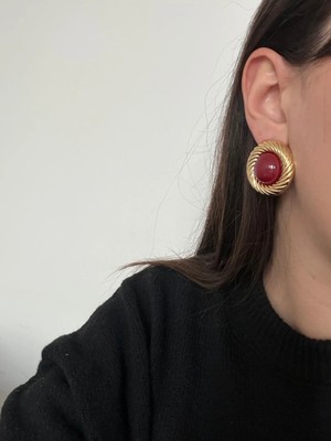 Çelik Bordo Lolin Küpe