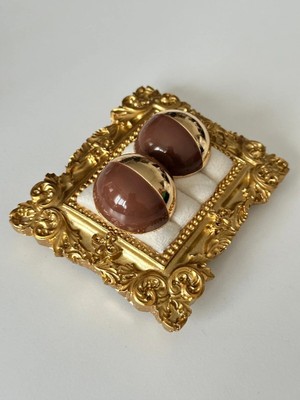 14K Çelik Üzeri Altın Kaplama Mineli Mng Küpe