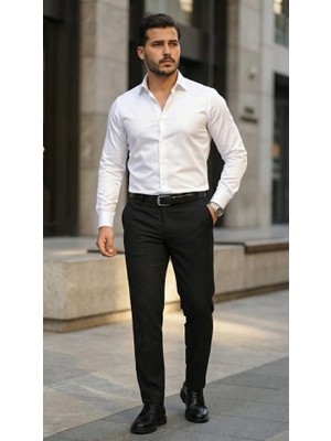 Veralya Erkek Saten Klasik Gömlek