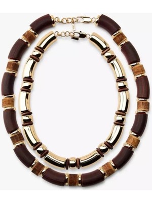 Kadın Çelik Tasarım Zr Ikili Set Kolye