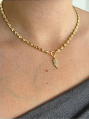 Çelik Özel Koleksiyon Arpa Zincir Kanat Kolye