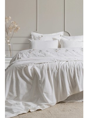 Şaheser Home Collection Roman %100 Pamuk Nakışlı Nevresim Takımı, Zarif Çiçek Motifli