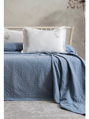 Şaheser Home Collection Agnes Jakarlı Yatak Örtüsü Seti – Çift Kişilik, %100 Pamuk Dokuma