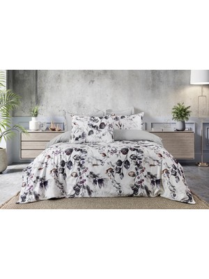 Şaheser Home Collection Sevilla %100 Pamuklu Çift Kişilik Dijital Baskılı Saten Nevresim Takımı 300 Tc