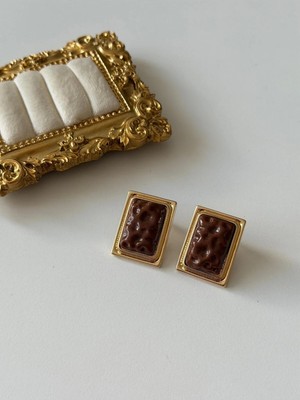 Çelik Dikdörtgen Liya Küpe