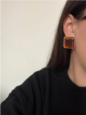 Çelik Kahve Roya Küpe