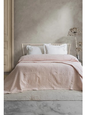 Şaheser Home Collection Agnes Jakarlı Yatak Örtüsü Seti – Çift Kişilik, %100 Pamuk Dokuma