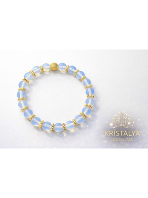 Kristalya Aura Koruma ve Arındırma Bilekliği Opal Doğaltaş Bileklik