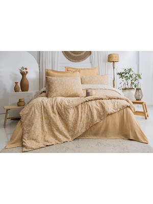 Şaheser Home Collection Müslin Nevresim Takımı Çift Kişilik 6 Parça | Ipliği Boyalı %100 Pamuk