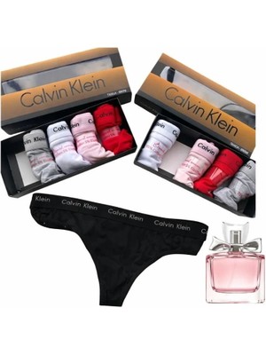 Calvin Klein Premium 5'li Tanga+Parfüm Xl