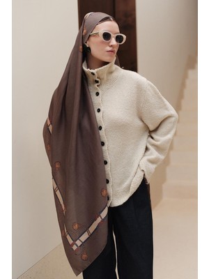 Jolamier Tozlu Kahve Neris Yün Ipek Şal