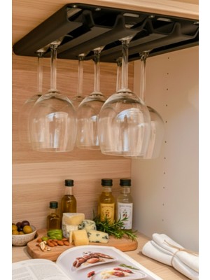 Doyonix Modern Kadehlik - Siyah Şarap Kadehi Askısı Mutfak Düzenleyici – Mutfak ve Barlar