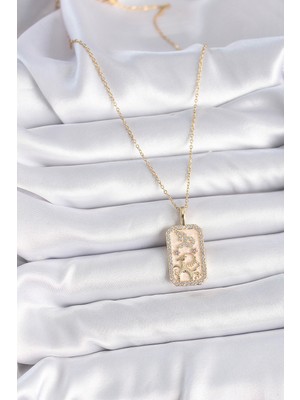 Ne Verelim Size 316L Çelik Gold Renk Zincir Oğlak Burcu Zirkon Taşlı Kadın Kolye - TJ-BKO9459