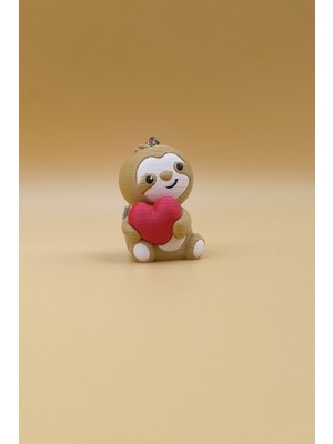 Rodopiva Kalpli Tembel Hayvan Anahtarlık Çanta Süsü Charm