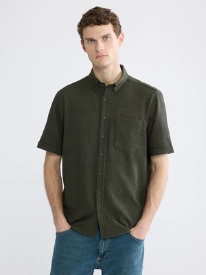 LC Waikiki Haki Regular Fit Erkek Gömlek