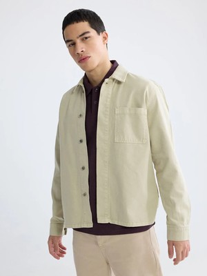 LC Waikiki Yeşil Loose Fit Erkek Jean Gömlek