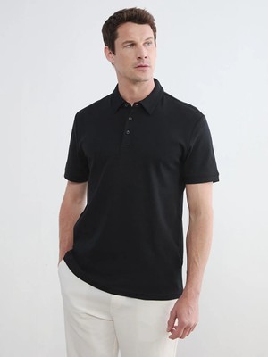LC Waikiki Siyah Polo Yaka Erkek Tişört