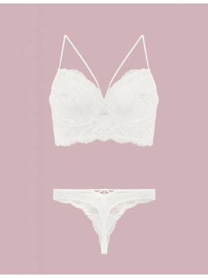 EkoAlışverişDünyam Nurteks 4330 Desteksiz Dantelli Sütyen Takım