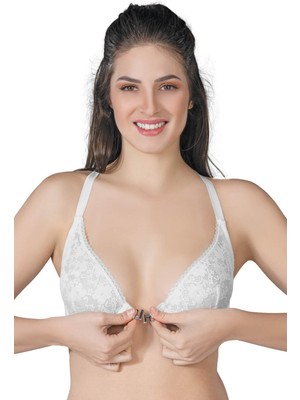 Beruflic Ekru Mı Angel 187 C Önden Açılır Balenli Sporcu Sütyen