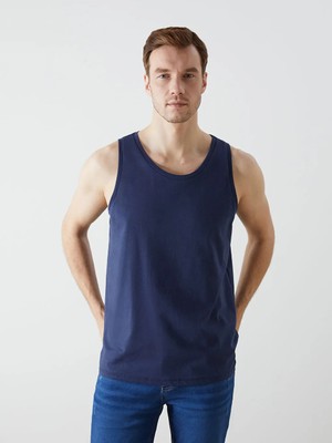 LC Waikiki Lacivert Bisiklet Yaka Erkek Kolsuz Tişört