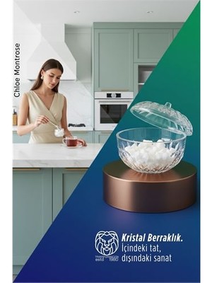 Toyigoo Chloe Montrose Serisi Kristal Berraklığında Şık Kapaklı Şekerlik 12X9 cm  - AA002I-6K0MU8