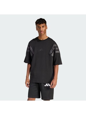 Adidas Sportswear JZ9289 FUTURE ICONS DOKUMA ÜÇ ÇİZGİLİ TİŞÖRT