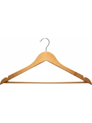 Dystopia 12 Adet Premium Vernikli Ahşap Bambu Askı – Cilalı Bambu Ahşap Elbise ve Pantolon Düzenleyici Askı